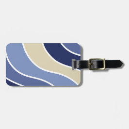 Retro Blue Waves Custom Gepäckanhänger