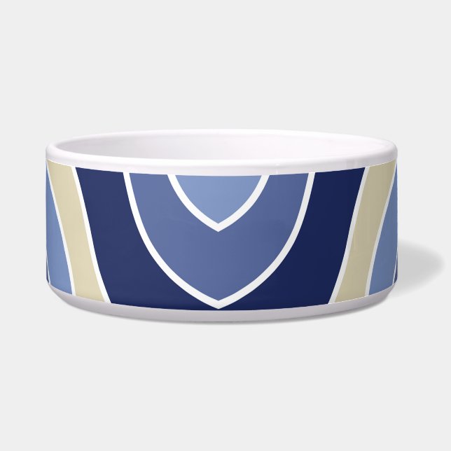 Retro Blue Waves Napf (Vorderseite)