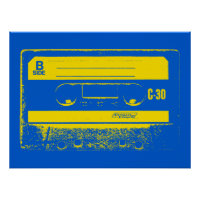 Retro Blue & Yellow Kassettenband