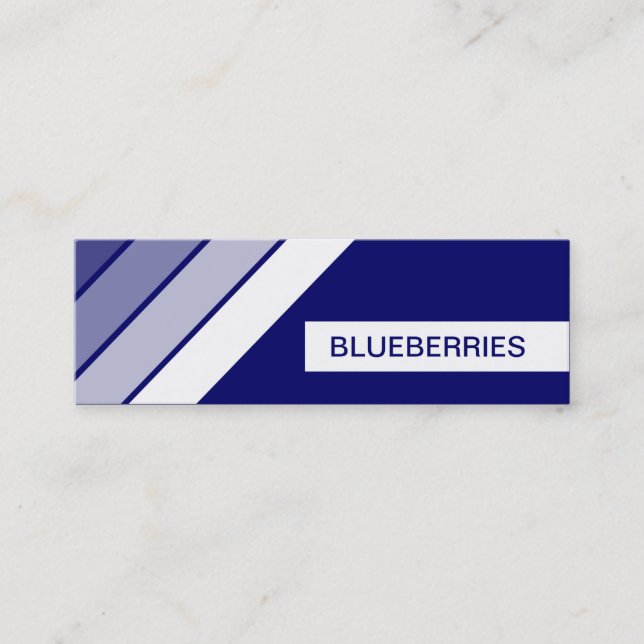 Retro BLUEBERRIES Mini Visitenkarte (Vorderseite)