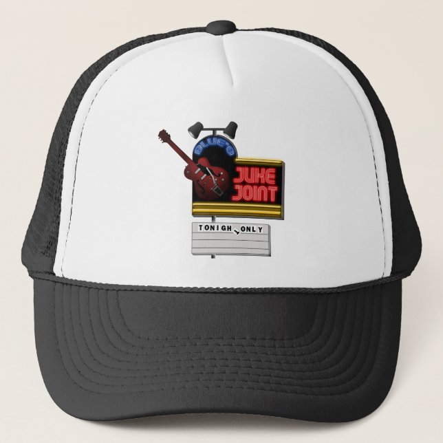 Retro Blues Juke Gelenk Truckerkappe (Vorderseite)