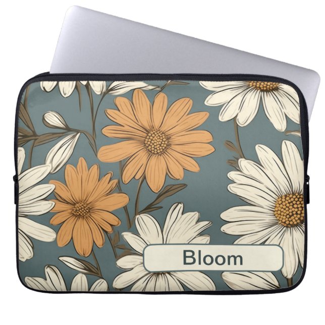 Retro-Blume 12 Notebook-Hülle Laptopschutzhülle (Vorderseite)