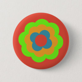 Retro Blume Blume Blumen Muster 70er 70er 70er Button