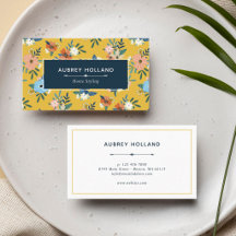 Retro-Blume Blush Yellow Blue Floral Muster