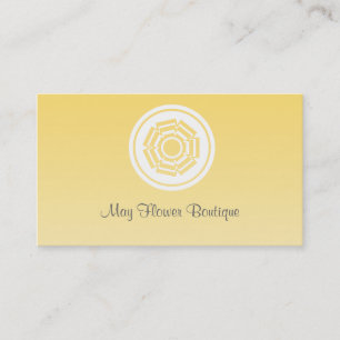 Retro Blume Business Card, gelb Visitenkarte