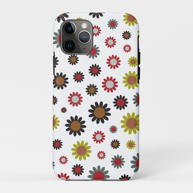Retro-Blume Case-Mate iPhone Hülle (Rückseite)