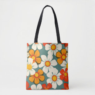Retro-Blume der 1970er Jahre Tasche
