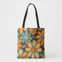 Retro-Blume der 1970er Jahre Tasche