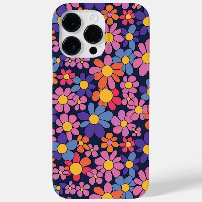 Retro Blume Design für iPhone und Samsung Case-Mate iPhone 14 Pro Max Hülle (Rückseite)