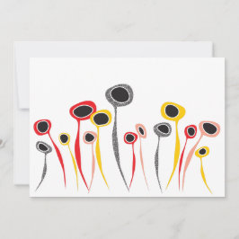 Retro-Blume Einladung