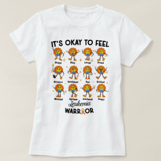 Retro-Blume Es ist in Ordnung, sich als Leukämiegr T-Shirt