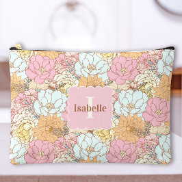 Retro-Blume Floral Zubehörtasche