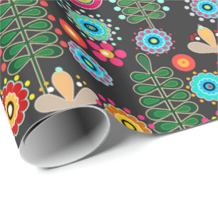 Retro, Blume Geschenkpapier