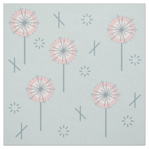 Retro-Blume grün rosa Stoff