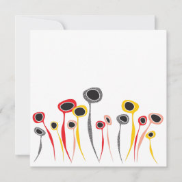 Retro-Blume-Grußkarte Karte