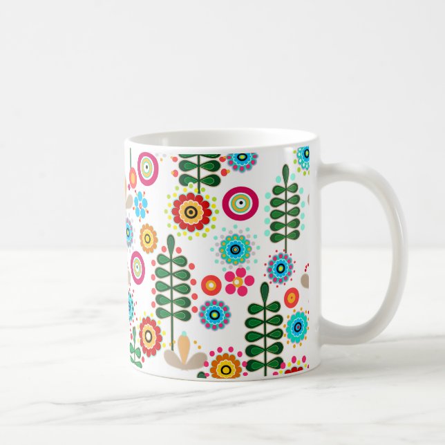 Retro, Blume Kaffeetasse (Rechts)