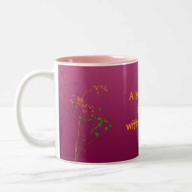 Retro-Blume Keramik Tasse (Links)