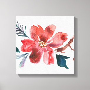 Retro-Blume Leinwanddruck