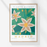 Retro Blume Madrid Farbenfroh Poster<br><div class="desc">Entspannen Sie sich in der spanischen Atmosphäre durch das farbenfrohe Blumenposter "Retro Blume Market Madrid". Dieses auffallende Design besticht durch den "Blume Market" und den "Madrid" in eleganter, Vintag inspiriert Typografie. Das Plakat unterstreicht eine reizvolle Anordnung von beigen Blume Set vor einem reichen grünen Hintergrund und schafft einen bemerkenswerten Kontrast,...</div>