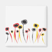 Retro-Blume-Magnet