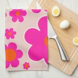 Retro Blume Markt Florenz Abstrakt Rosa Blüte Geschirrtuch<br><div class="desc">Blume Stockholm: abstrakte Blumenkunst - Retro-Blume bedruckt - beige,  rosa und orange.</div>