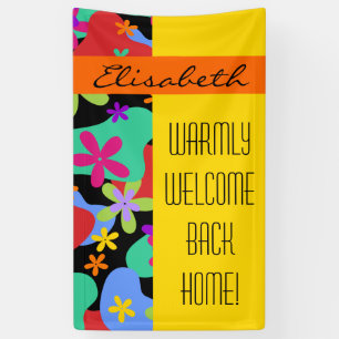 Retro-Blume nahtlos farbig Banner