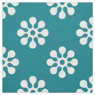 Retro-Blume nahtlos weiß Stoff