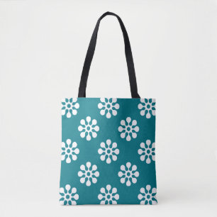 Retro-Blume nahtlos weiß Tasche