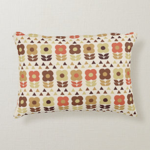 Retro-Blume - nahtloses Muster Dekokissen