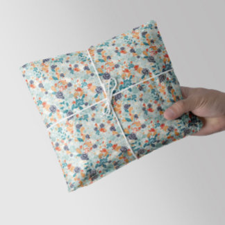 Retro-Blume Nahtloses Muster Seidenpapier