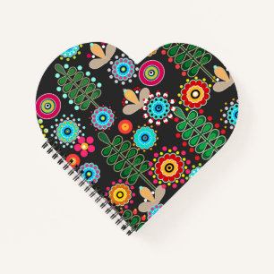 Retro, Blume Notizbuch