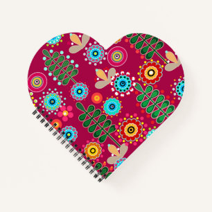 Retro, Blume Notizbuch