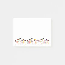 Retro-Blume Postit-Hinweise