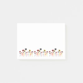 Retro-Blume Postit-Hinweise Post-it Klebezettel