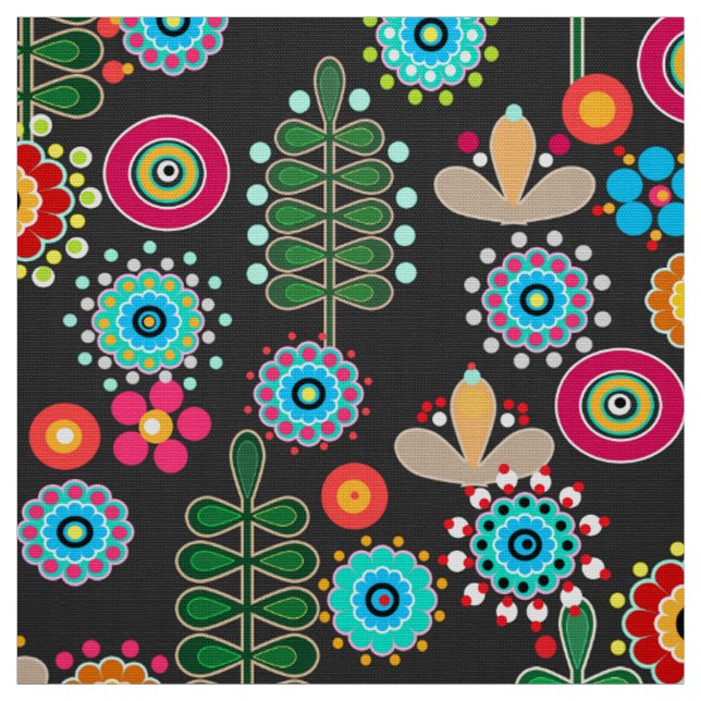 Retro, Blume Stoff (Muster)
