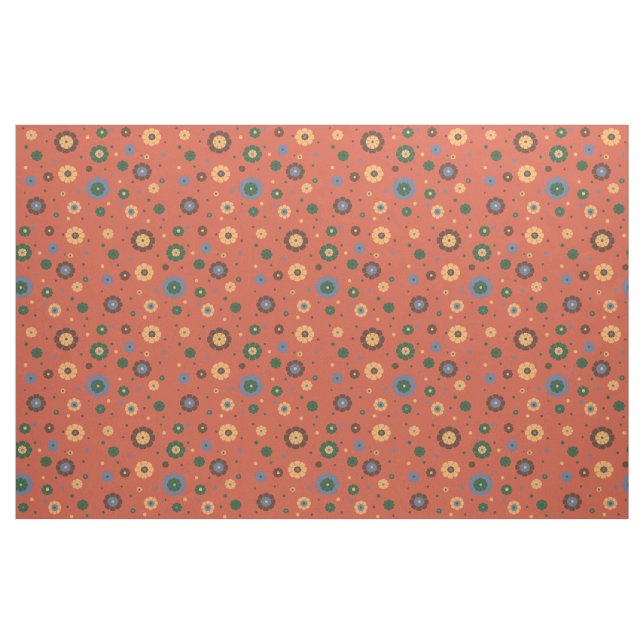 Retro-Blume Stoff (Fat Quarter (45,7 x 55,9 cm))