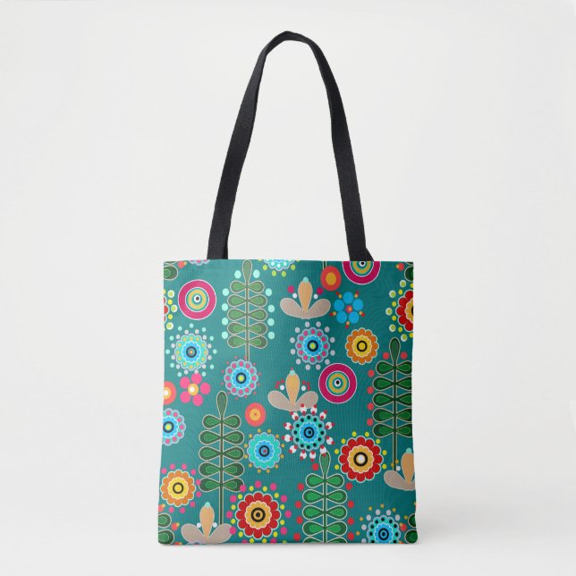 Retro, Blume Tasche (Vorderseite)