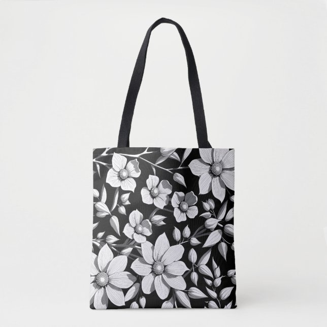 Retro-Blume Tasche (Vorderseite)