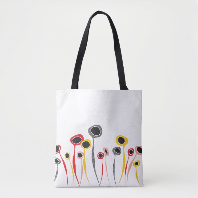 Retro-Blume Totbeutel Tasche (Vorderseite)