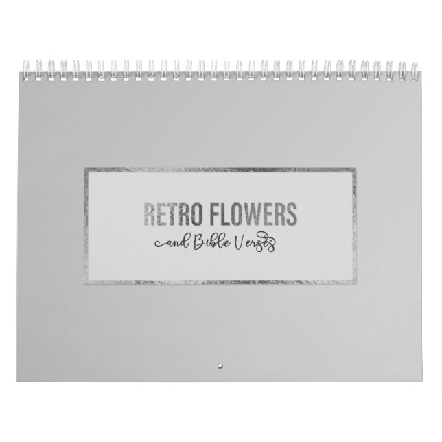Retro-Blume und Bibelverse-Mauer-Kalender Kalender (Titelbild)