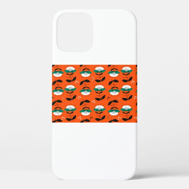 Retro Blume und Blätter nahtlos Muster.  Case-Mate iPhone Hülle (Rückseite)