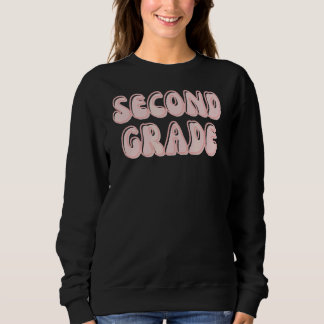 Retro-Blume Zweite Klasse Lehrer Idee 3 Sweatshirt