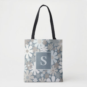 Retro-Blumen 60er 70er Ästhetik-Blumenmuster Tasche