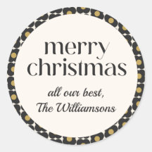 Retro Blumen Black Gold Weihnachtsfeiertag Custom