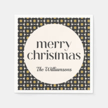 Retro Blumen Black Gold Weihnachtsfeiertag Custom