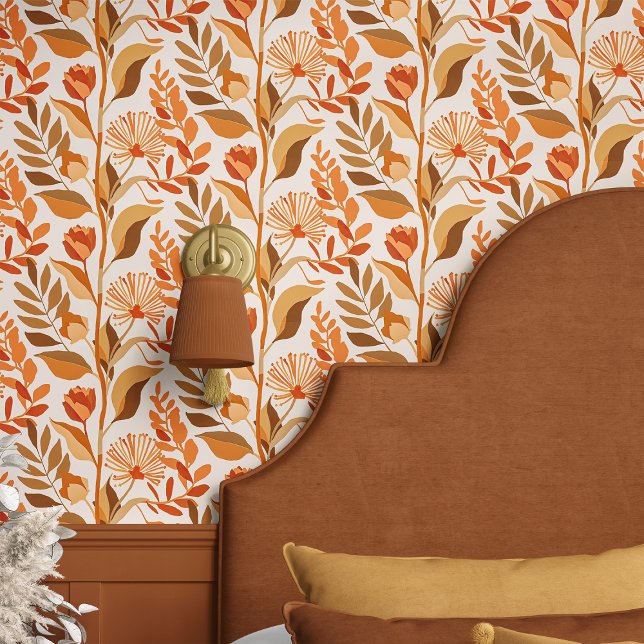 Retro-Blumen-Boho Tapete (Von Creator hochgeladen)