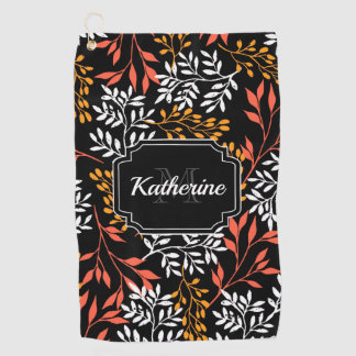 Retro-Blumen Golfhandtuch