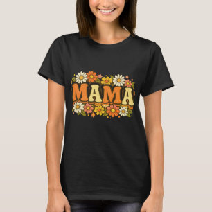 Retro-Blumen-Mama-T-Shirt – Vintage-Boho-Mutter-Ta T-Shirt