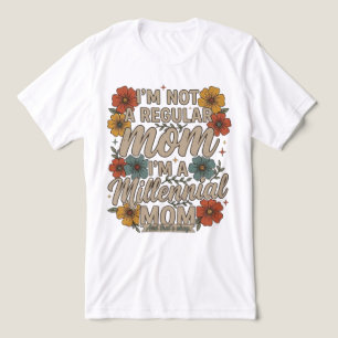 Retro-Blumen-Millennial-Mutter-Vintage-Zitat-T-Shi Tri-Blend Shirt