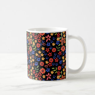 Retro-Blumen-Miniprint-Individualisierbarer-Kaffee Kaffeetasse